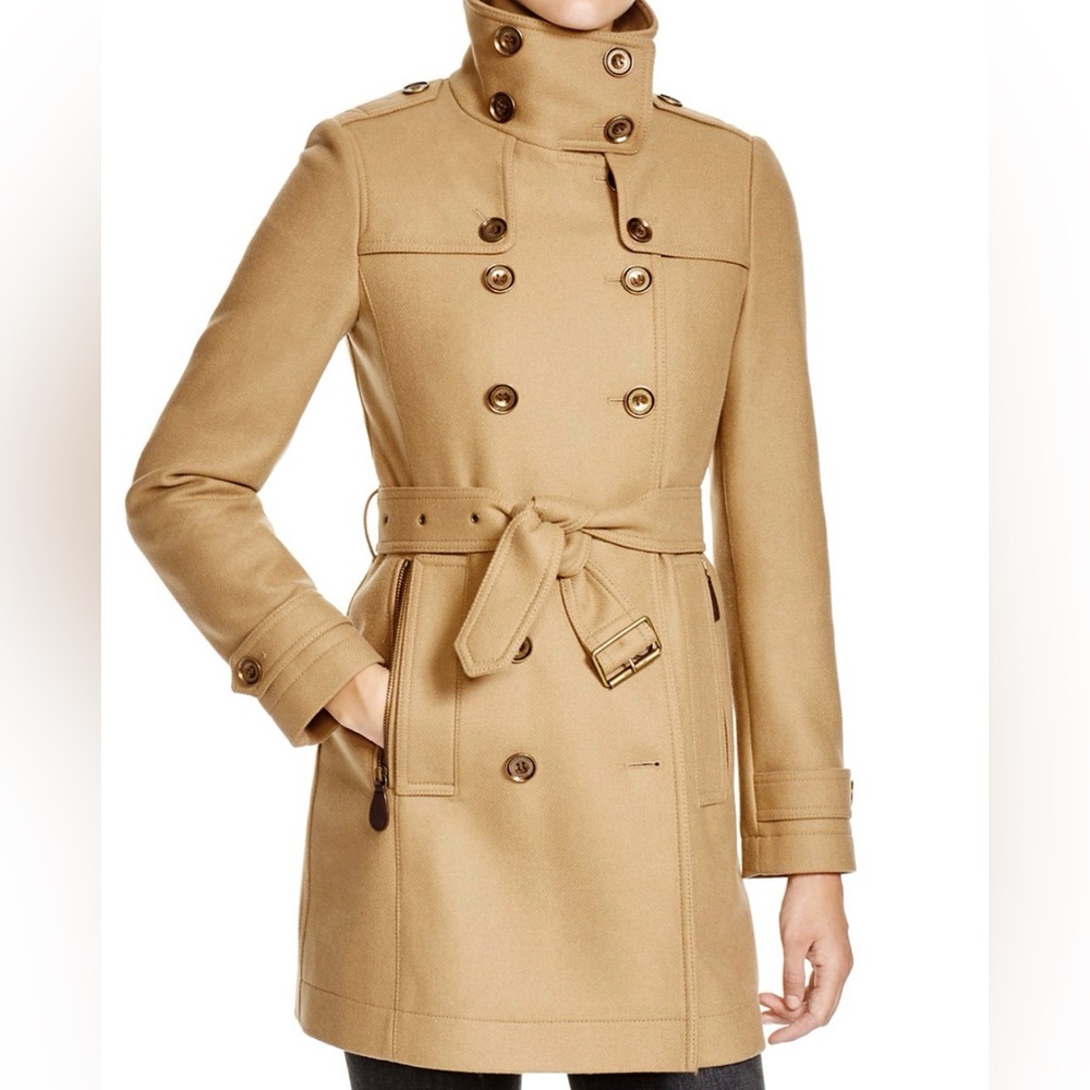BURBERRY Brit Camel Wool Trench Coat